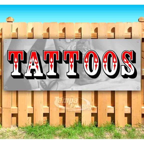 Tattoos 13 oz Vinyl Banner With Metal Grommets