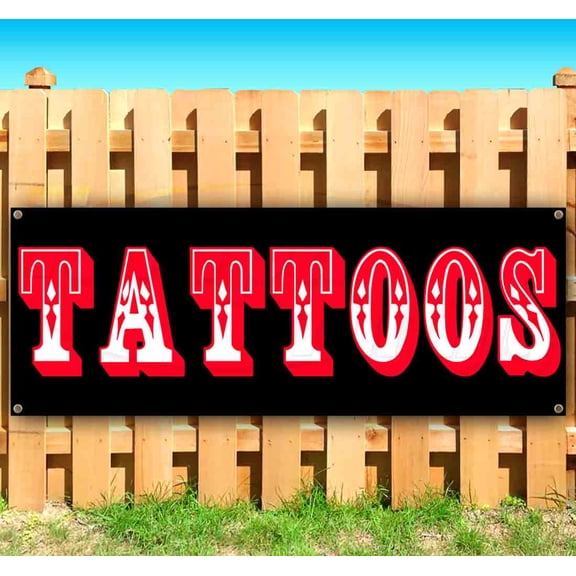 Tattoos 13 oz Vinyl Banner With Metal Grommets