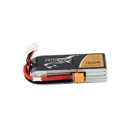 Tattu 1800mAh 14.8V 75C 4S1P Lipo Battery Pack Racing with XT60 plug