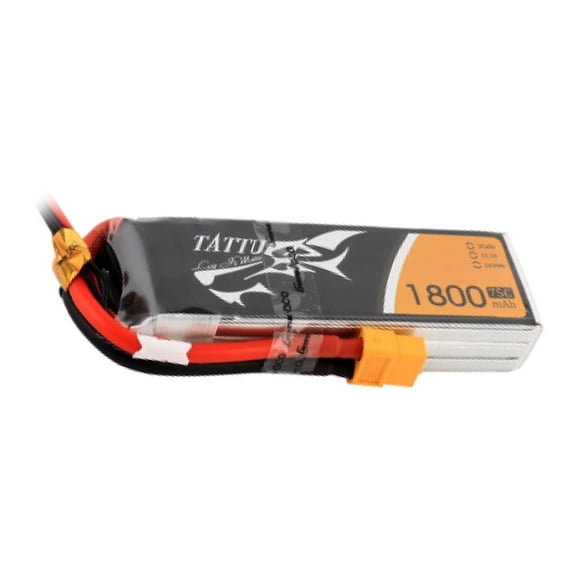 Tattu 3S 1800mAh 75C 11.1V LiPo Battery w/XT60 Plug