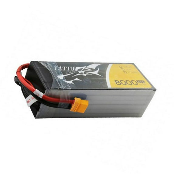 Tattu 8000mAh 22.2V 25C 6S1P Li-Po Battery Pack with XT60 Plug for UAV Drones
