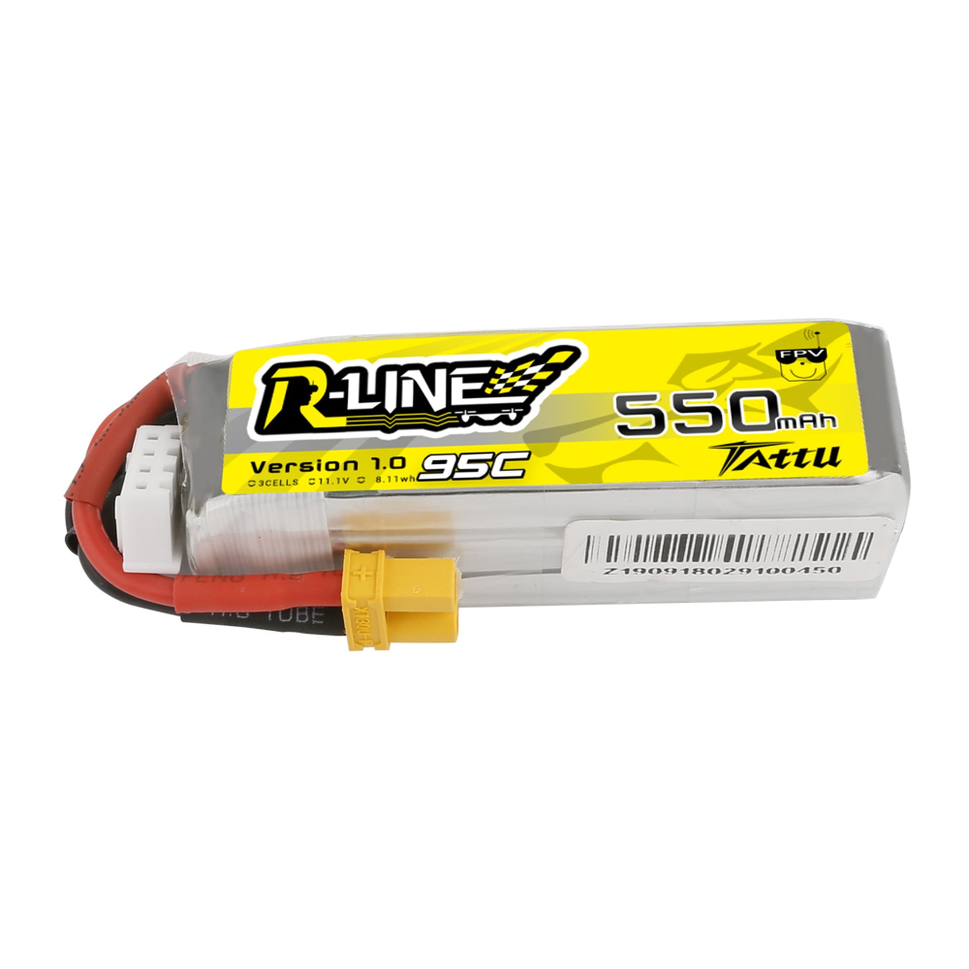 Tattu R-Line 550mAh 11.1V 95C 3S1P Lipo Battery Pack with XT30 Plug for ...