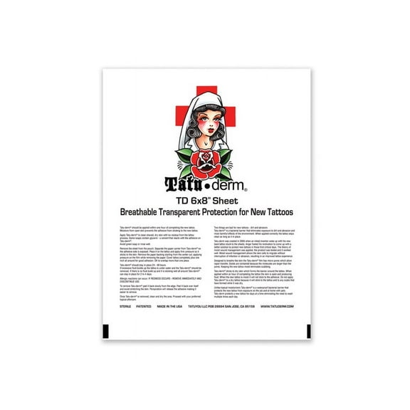 Tatu-Derm Tattoo After Care Sheet - 6" X 8" (10 Pieces)