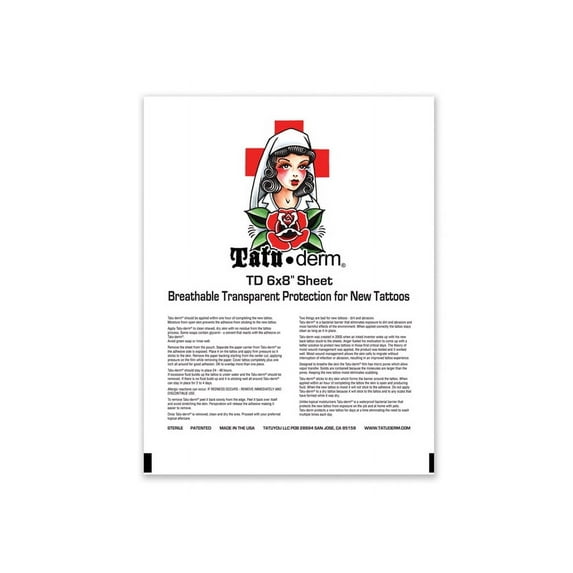 Tatu-Derm Tattoo After Care Sheet - 6" X 8" (10 Pieces)