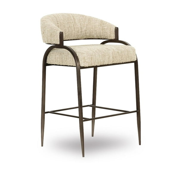 TOV Furniture Tatum Taupe Textured Performance Boucle Counter Stool