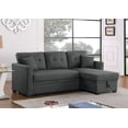 thumbnail image 1 of Tatum Stylish Dark Grey Sleeper Sofa with Pull-Out Easy to Convert Hidden Space Saving Bed for Apartments, Vacation Homes, Living Rooms, Guests, 1 of 8