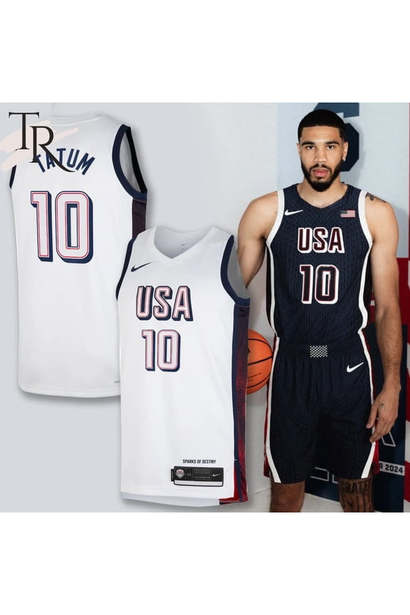 Tatum USA Basketball Jersey - White