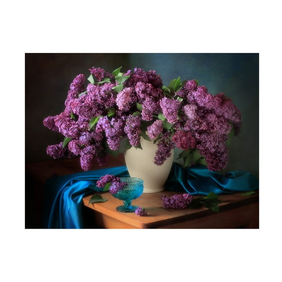 Tatyana Skorokhod 'Still Life With Fragrant Lilac' Canvas Art