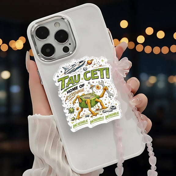 Tau Ceti Sci-Fi Alien Magnetic Phone Grip Fun Space Themed for iPhone Android Mobile iPad Tablet