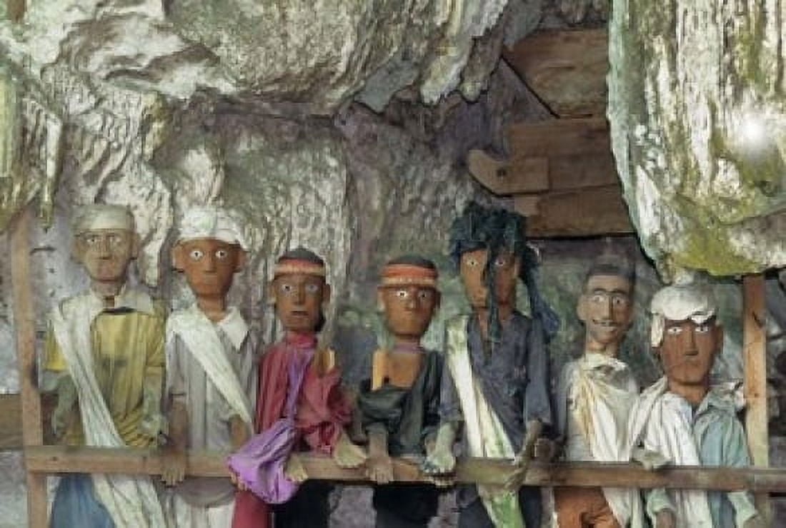 Tau Tau Effigies of Departed Nobles Cave Tombs at Tampangallo Village Tana Toraja Sulawesi Indonesia Canvas Art - John & Lisa Merrill DanitaDelimont (36 x 24)