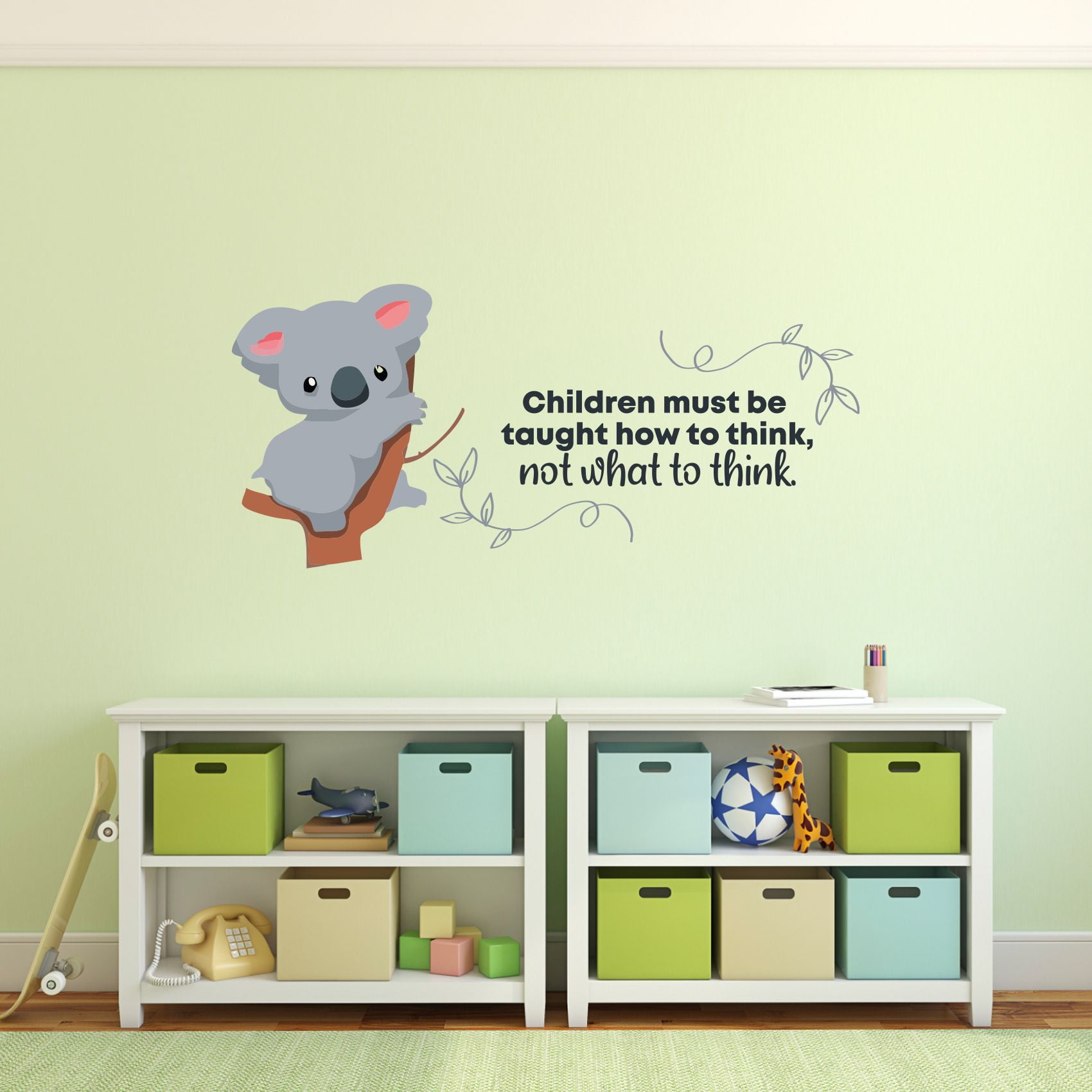 Taught How Koala Animal Life Quote Cartoon Quotes Decors Wall Sticker ...