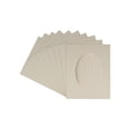thumbnail image 1 of Taupe Acid Free 6x7.5 Oval Picture Frame Mat with White Core Bevel Cut for 3x5 Pictures - Fits, 1 of 3