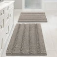 thumbnail image 1 of Taupe Bathroom Rugs Bath Mat Set, Bath Mats for Bathroom Non Slip, Bathroom Rug Sets 2 Piece Thick Shaggy Chenille Bathroom Rugs Double Vanity Bathroom Rug(20" x 32"/17" x 24"), 1 of 6