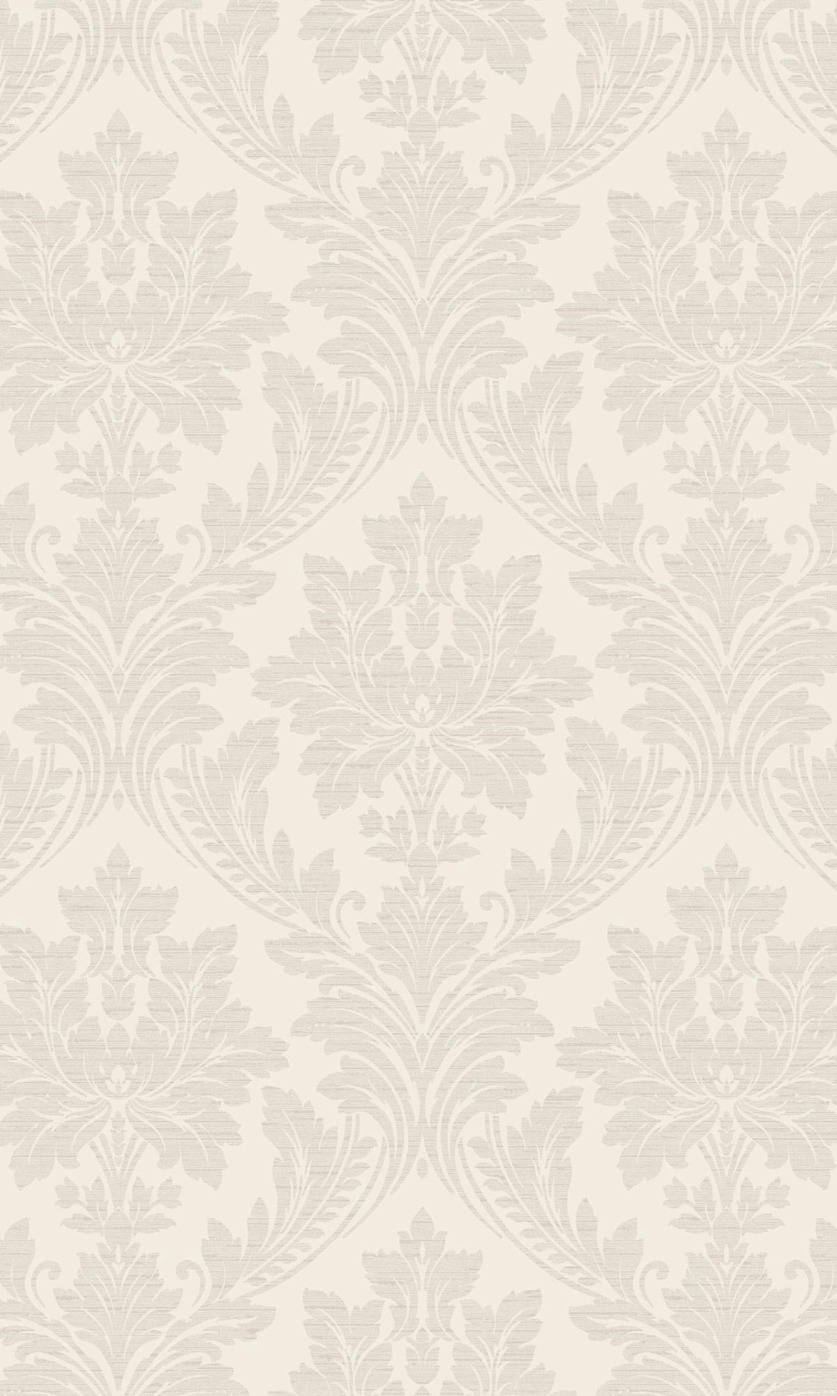 Taupe Classic Floral Damask Printed Non-Woven Non-Pasted Textured Wallpaper 57 Sq. Ft.