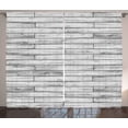 thumbnail image 1 of Ambesonne Rustic Home Curtains 2 Panel Set, Parquet Wood Retro, 108" x 96", Taupe Grey, 1 of 2