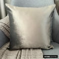thumbnail image 1 of Taupe Decorative Throw Pillow Covers 16"x16" | Modern Velvet Cushion Cover Solid | Double Side Leather Puller Pillowcases for Couch / Sofa & Bed, Modern Home Décor - Velvet Taupe Jules, 1 of 10