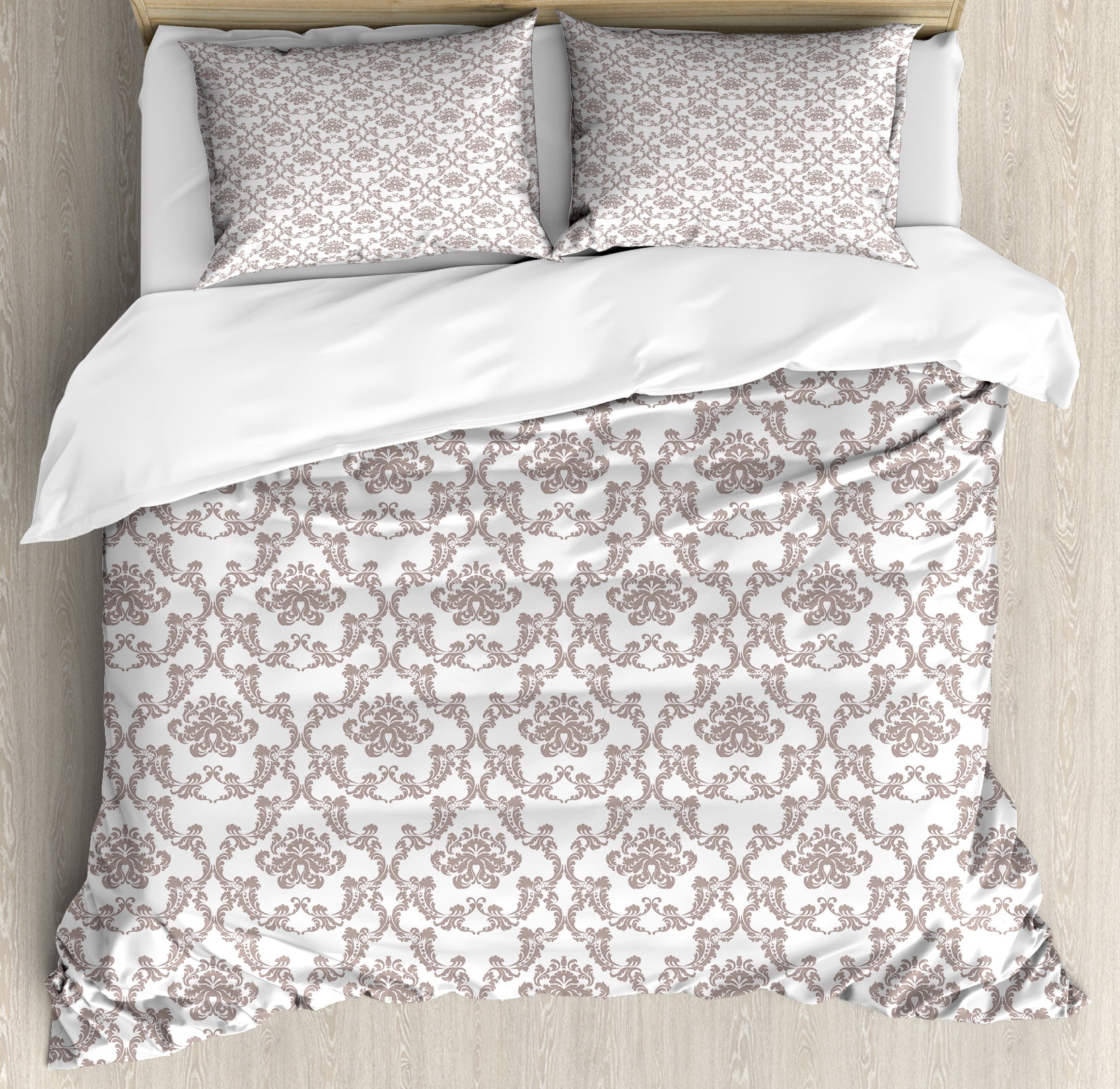 Pattern Champagne Print Duvet Cover Bedding Set