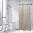 thumbnail image 1 of Taupe Extra Long Shower Curtain Polyester 12 Rings 79"L x 71"W, 1 of 4