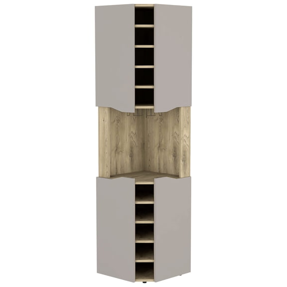 Aged Oak Design Bar Cabinet / Living Room Wine Area / Long - lasting Function