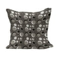 thumbnail image 1 of Taupe Fluffy Throw Pillow Cushion Cover, Grunge Circles Dots Brushstrokes Hand Painted Modern Design Messy Artistical, Rectangle Accent Pillow Case, 26" x 16", Black White Taupe, by Ambesonne, 1 of 5