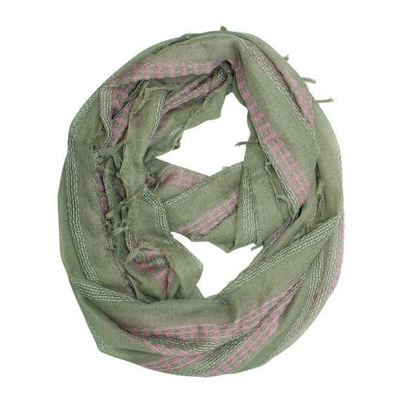 Taupe Gauze Weave Light Infinity Scarf