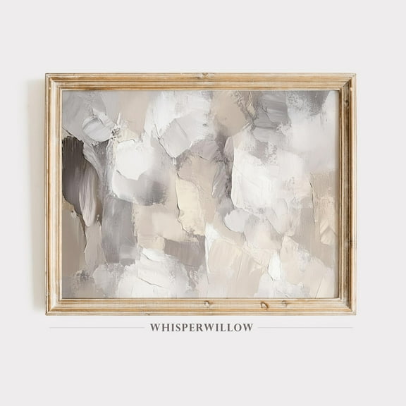 Taupe Gray Abstract Neutral Shapes, Modern Minimalist Contemporary Decor, Calming Tones and Patterns Poster Decor, Size 12x18 UNFFRAMED F03.1.8l1852