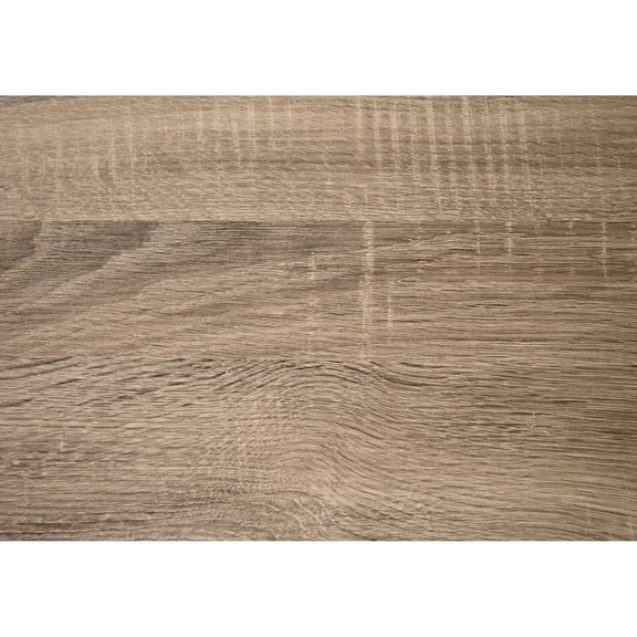 Taupe Laminate Computer Work Desk With 1 Drawer And Storage, 48" Length, Black Metal Legs Home Office Thick Floating Desktop,