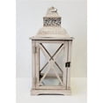 thumbnail image 1 of Taupe Metal & Wooden Lantern, 1 of 1