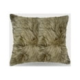 thumbnail image 1 of Taupe Natural Sheepskin Square Pillow, 1 of 3