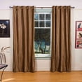 thumbnail image 1 of Taupe Ring / Grommet Top  Velvet Curtain / Drape / Panel   - 80W x 84L - Piece, 1 of 2