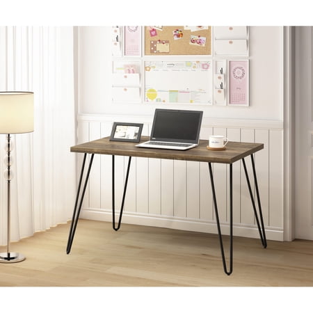 Taupe Rustic Desk / Space Saving and Open