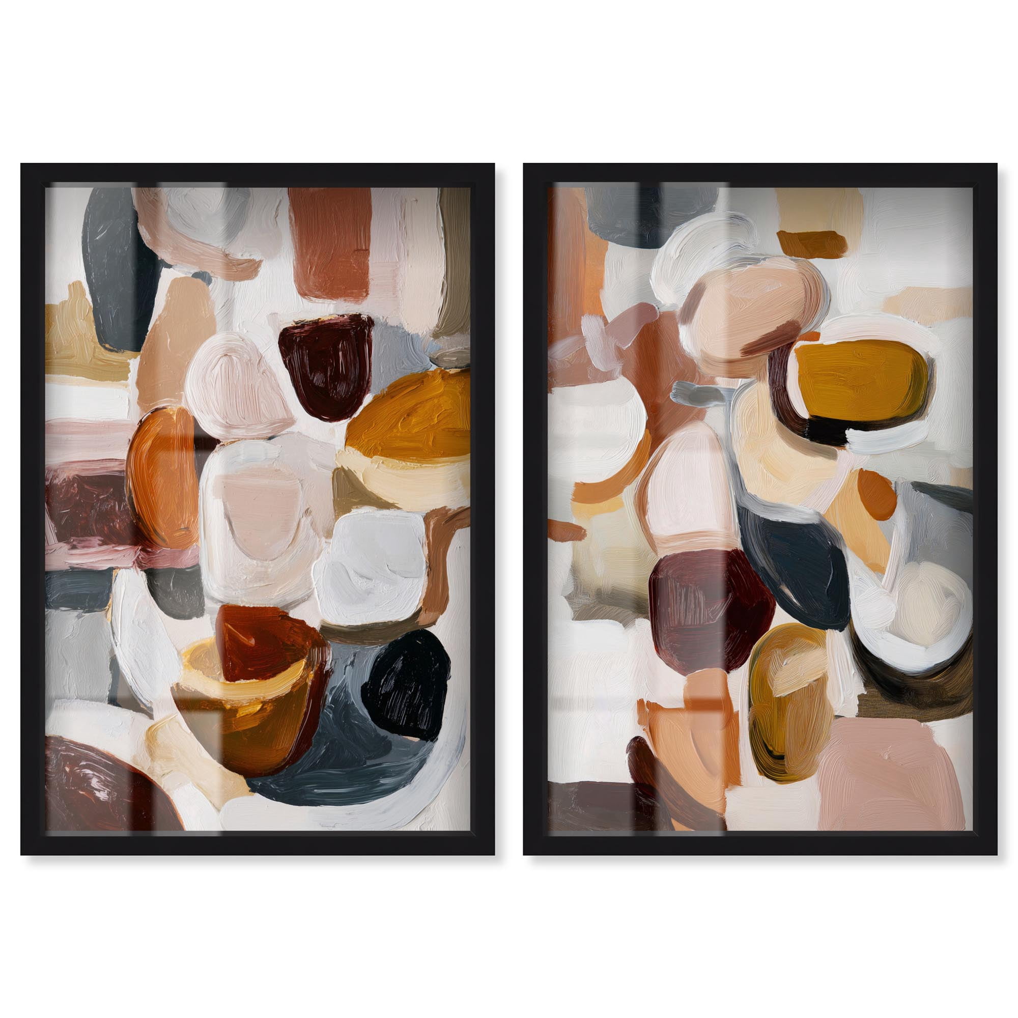 Taupe Shell Intermix Set Shadowbox Print Colorful Wall Decor Set by Art ...