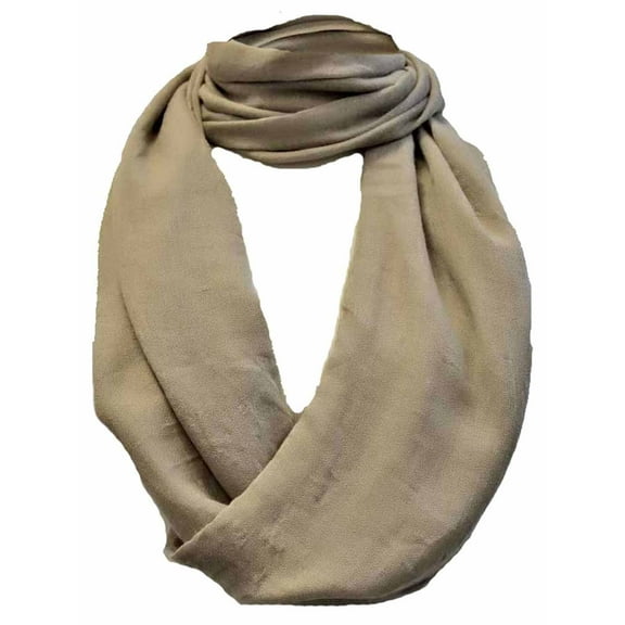 Taupe Simple Style Infinity Scarf
