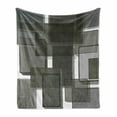 thumbnail image 1 of Taupe Soft Flannel Fleece Throw Blanket, 3 Dimensional Cubes Geometric Modern Abstraction Square Shapes Print, Cozy Plush for Indoor and Outdoor Use, 50" x 70", Pale Grey Taupe Green, by Ambesonne, 1 of 6