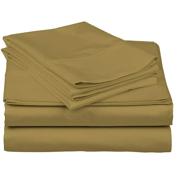 Taupe Solid Full (54"x 72") Size Sleeper Sofa Bed Sheet Set - Luxury 100% Egyptian Cotton - 800 Thread Count - Fits Mattresses Up to 5" Inches Deep Pocket