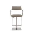 thumbnail image 1 of Taupe Stainless Steel Bar Stool - 21 x 20 x 36-46 in., 1 of 1