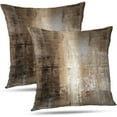 thumbnail image 1 of Taupe Throw Pillow Cover Pack of 2, Abstract Art Gallery Modern Decorative Cushion Cover for Bedroom Sofa Living Room(16 x 16 Inch,Taupe), 1 of 4
