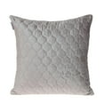 thumbnail image 1 of Taupe Tufted Velvet Quilted Throw Pillow, 1 of 10