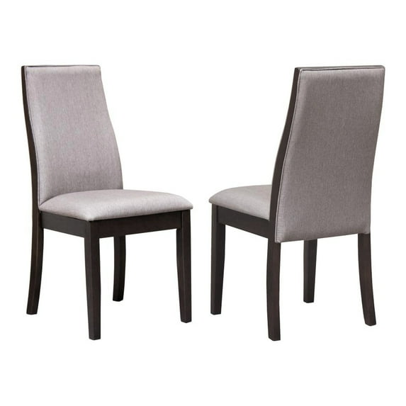 Taupe Upholstered Dining Chair Set / Neutral Palette for Dining Room