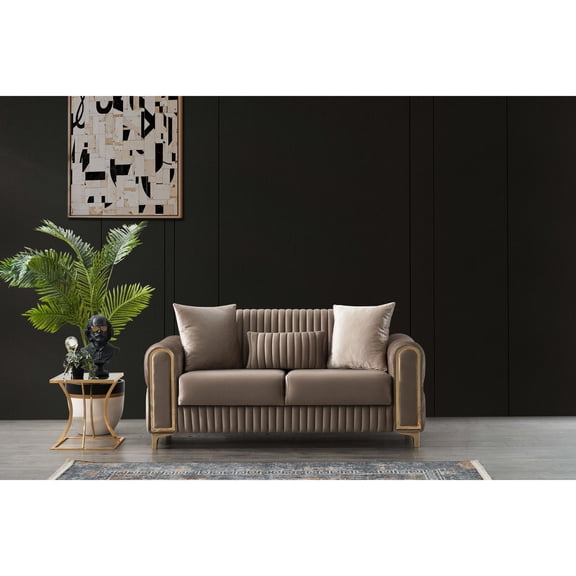 Taupe Velvet, Convertible Function - Blends Well in Primary Living Environments