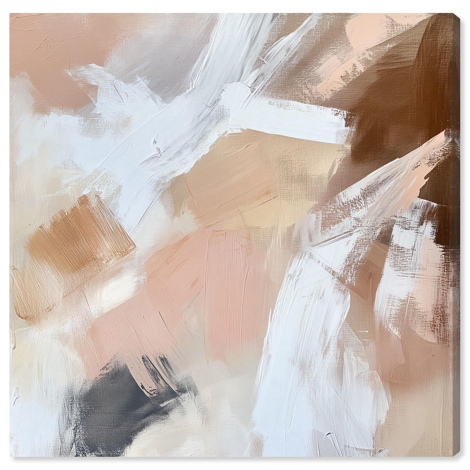 Taupe and Ash I Canvas Boho Minimalist by Art Remedy, Gallery Wrapped, 24 x 24