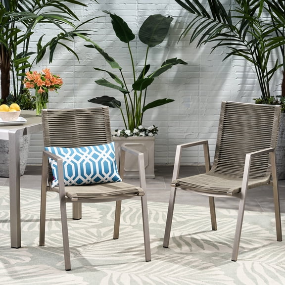 Taupe and Silver - Smooth Aluminum Frame - Outdoor Entertaining - Sleek Appearance
