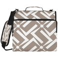 thumbnail image 1 of Taupe-geometric Chevron Printed Zipper Binder with Handle&Shoulder Strap 2 inch 3 Ring 500+300 Sheet Capacity File Folder Organizer, 1 of 7