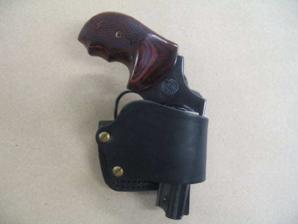 Taurus 85, Rossi, Charter Arms Small Revolver Leather Belt Slide Holster Black USA