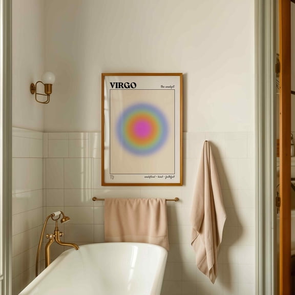 Taurus Aura Gradient Zodiac Wall Art Print Home Decor