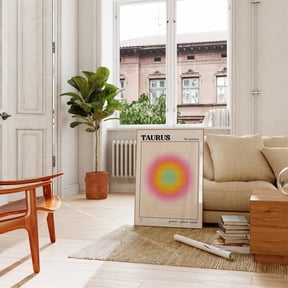 Taurus Aura Zodiac Wall Art Print Trendy Gradient Decor