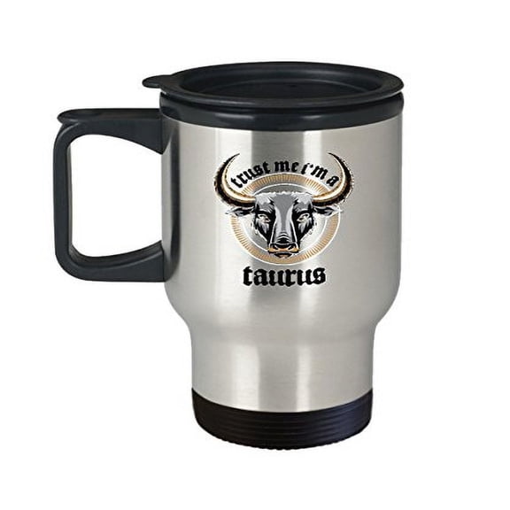 Taurus Bull 14 oz Stainless Steel Travel Mug - Perfect Zodiac Sign Gift