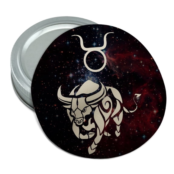 Taurus Bull Zodiac Sign Horoscope In Space Round Rubber Non-Slip Jar Gripper Lid Opener
