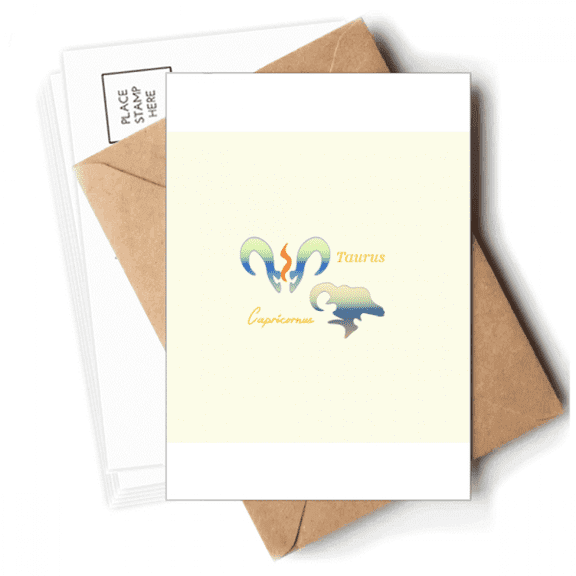 Taurus Capricorn Constellation Postcards Envelopes Blank Note Cards Mailing