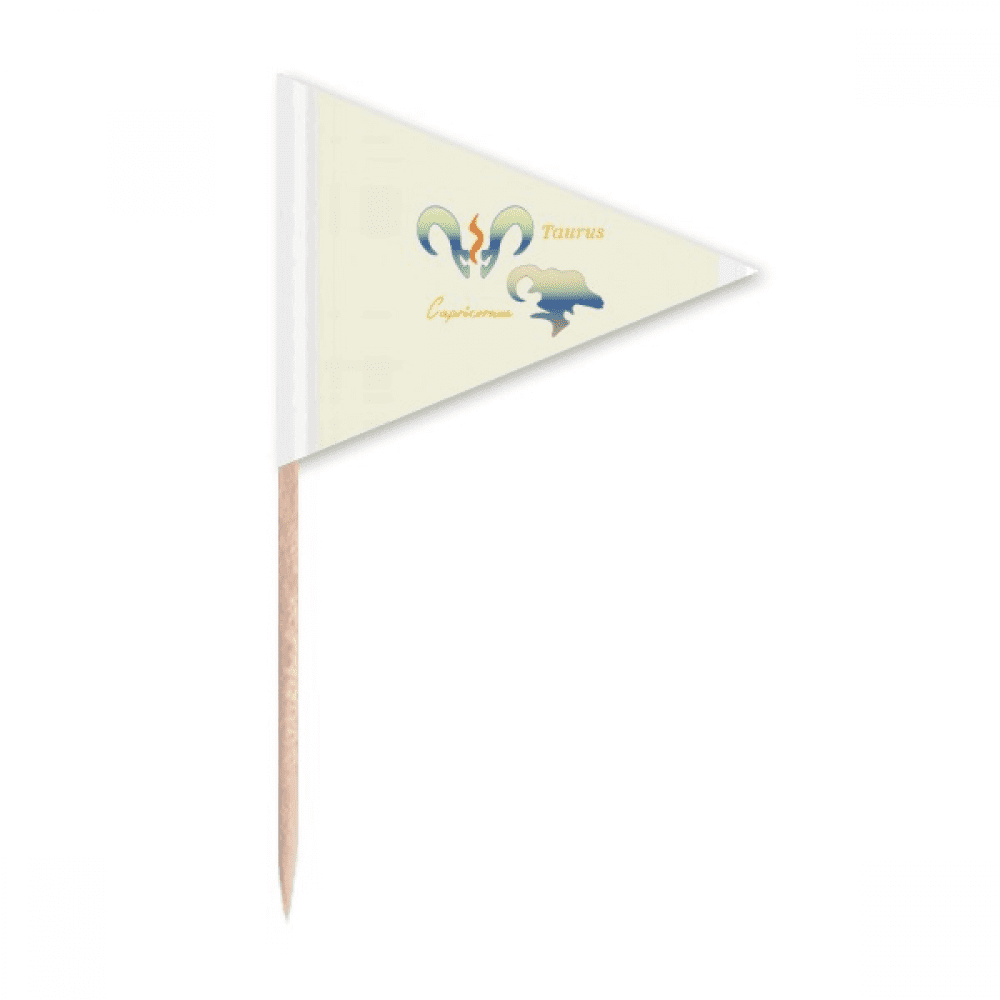Taurus Capricorn Constellation Toothpick Triangle Cupcake Toppers Flag ...
